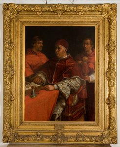 Pape Léon X avec deux cardinaux, d